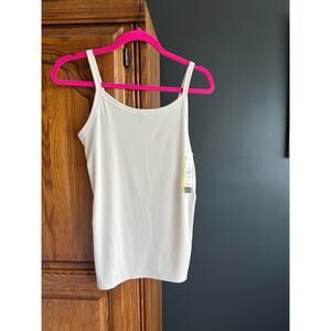 No Boundaries Cream Ribbed Cami Tank Top L 11-13 NWT Neutral Layering Camisole